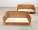 Pair of Michael Taylor Style Organic Modern Wicker Rattan Sofas