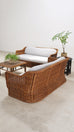 Pair of Michael Taylor Style Organic Modern Wicker Rattan Sofas