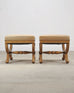 Pair of Michael Taylor Neoclassical Curule d'Orsay Ottoman Benches