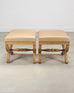 Pair of Michael Taylor Neoclassical Curule d'Orsay Ottoman Benches