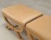Pair of Michael Taylor Neoclassical Curule d'Orsay Ottoman Benches