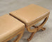 Pair of Michael Taylor Neoclassical Curule d'Orsay Ottoman Benches