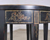 Pair of Regency Style Chinoiserie Decorated Demilune Consoles