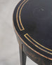 Pair of Regency Style Chinoiserie Decorated Demilune Consoles