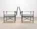 Pair of Mario Papperzini Amalfi Iron Lounge Chairs and Ottomans