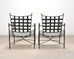 Pair of Mario Papperzini Amalfi Iron Lounge Chairs and Ottomans