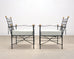 Pair of Mario Papperzini Amalfi Iron Lounge Chairs and Ottomans