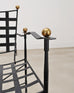 Pair of Mario Papperzini Amalfi Iron Lounge Chairs and Ottomans