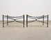 Pair of Mario Papperzini Amalfi Iron Lounge Chairs and Ottomans