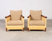 Pair John Hutton for Donghia Merbau Rattan Lounge Chairs