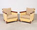 Pair John Hutton for Donghia Merbau Rattan Lounge Chairs