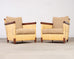 Pair John Hutton for Donghia Merbau Rattan Lounge Chairs