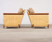 Pair John Hutton for Donghia Merbau Rattan Lounge Chairs