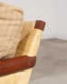 Pair John Hutton for Donghia Merbau Rattan Lounge Chairs
