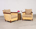 Pair John Hutton for Donghia Merbau Rattan Lounge Chairs