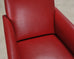 Pair of Italian Art Deco Style Red Leather Lounge Armchairs