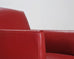 Pair of Italian Art Deco Style Red Leather Lounge Armchairs