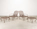 Pair of Rose Tarlow Twig Iron Garden Lounge Chairs + Ottomans