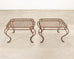 Pair of Rose Tarlow Twig Iron Garden Lounge Chairs + Ottomans