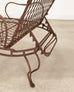 Pair of Rose Tarlow Twig Iron Garden Lounge Chairs + Ottomans