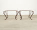 Pair of Rose Tarlow Twig Iron Garden Lattice Side Tables