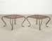 Pair of Rose Tarlow Twig Iron Garden Lattice Side Tables