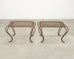Pair of Rose Tarlow Twig Iron Garden Lattice Side Tables