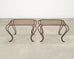 Pair of Rose Tarlow Twig Iron Garden Lattice Side Tables