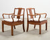 Pair of Chinese Export Ming Dynasty-Style Hardwood Armchairs