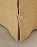 Pair of Skirted Scroll-Back Woven Raffia Slipper Chairs