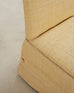 Pair of Skirted Scroll-Back Woven Raffia Slipper Chairs