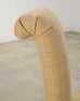 Pair of Skirted Scroll-Back Woven Raffia Slipper Chairs