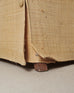Pair of Skirted Scroll-Back Woven Raffia Slipper Chairs