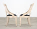 Pair of Maitland Smith Attributed Tessellated Stone Gondola Chairs