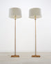 Pair of Charles Hollis Jones Style Lucite Column Floor Lamps