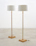 Pair of Charles Hollis Jones Style Lucite Column Floor Lamps
