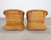 Pair of Organic Modern Rattan Wicker Lounge Armchairs