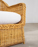 Pair of Organic Modern Rattan Wicker Lounge Armchairs