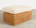 Pair of Ralph Lauren Wicker Lounge Chairs and Ottoman