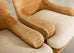 Pair of Ralph Lauren Wicker Lounge Chairs and Ottoman