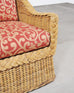 Pair of Bielecky Brothers Rattan Wicker Lounge Chairs + Ottoman