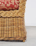 Pair of Bielecky Brothers Rattan Wicker Lounge Chairs + Ottoman