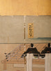 Pair Japanese Edo Six Panel Screens Tale of Genji