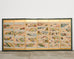 Pair Japanese Edo Six Panel Screens Tale of Genji