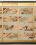 Pair Japanese Edo Six Panel Screens Tale of Genji