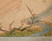 Pair Japanese Edo Six Panel Screens Tale of Genji