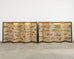 Pair Japanese Edo Six Panel Screens Tale of Genji