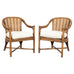 Pair of McGuire Organic Modern Rattan and Cane Armchairs