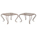 Pair of Rose Tarlow Twig Iron Garden Lattice Side Tables