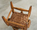 Pair of Primitive Woven Hickory Bark Rush Stools